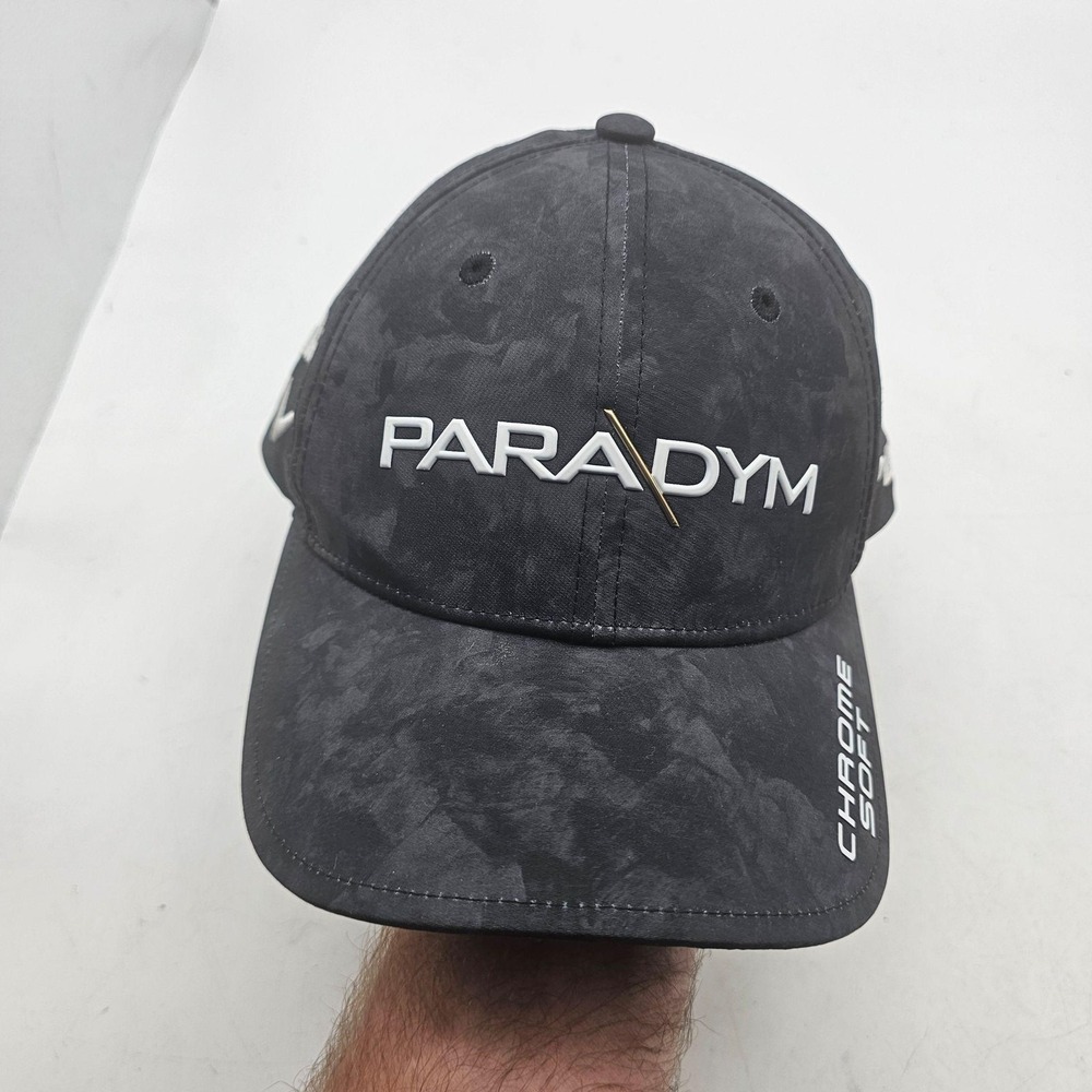 Callaway Paradym Chrome Soft Hat Cap Strap Back Mens One Size Black Golf Logo